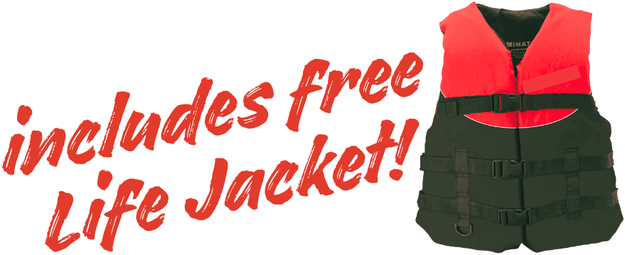 Includes a free life jacket with every course