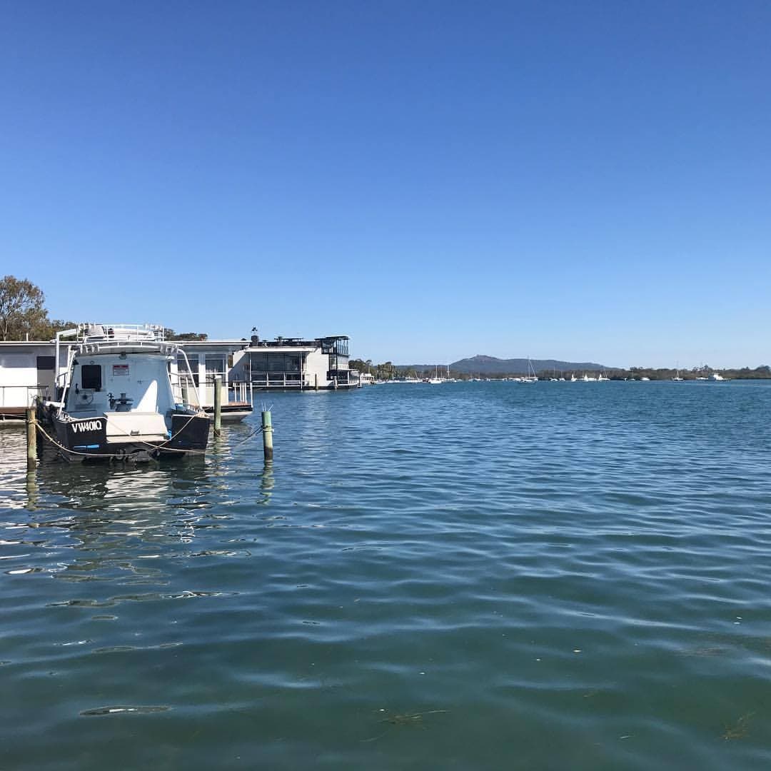 Moored boats on the Noosa River at Noosaville